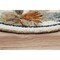 Homeroots 4 ft. Round Blue & White Tropical Area Rug 396188 - alternate 4